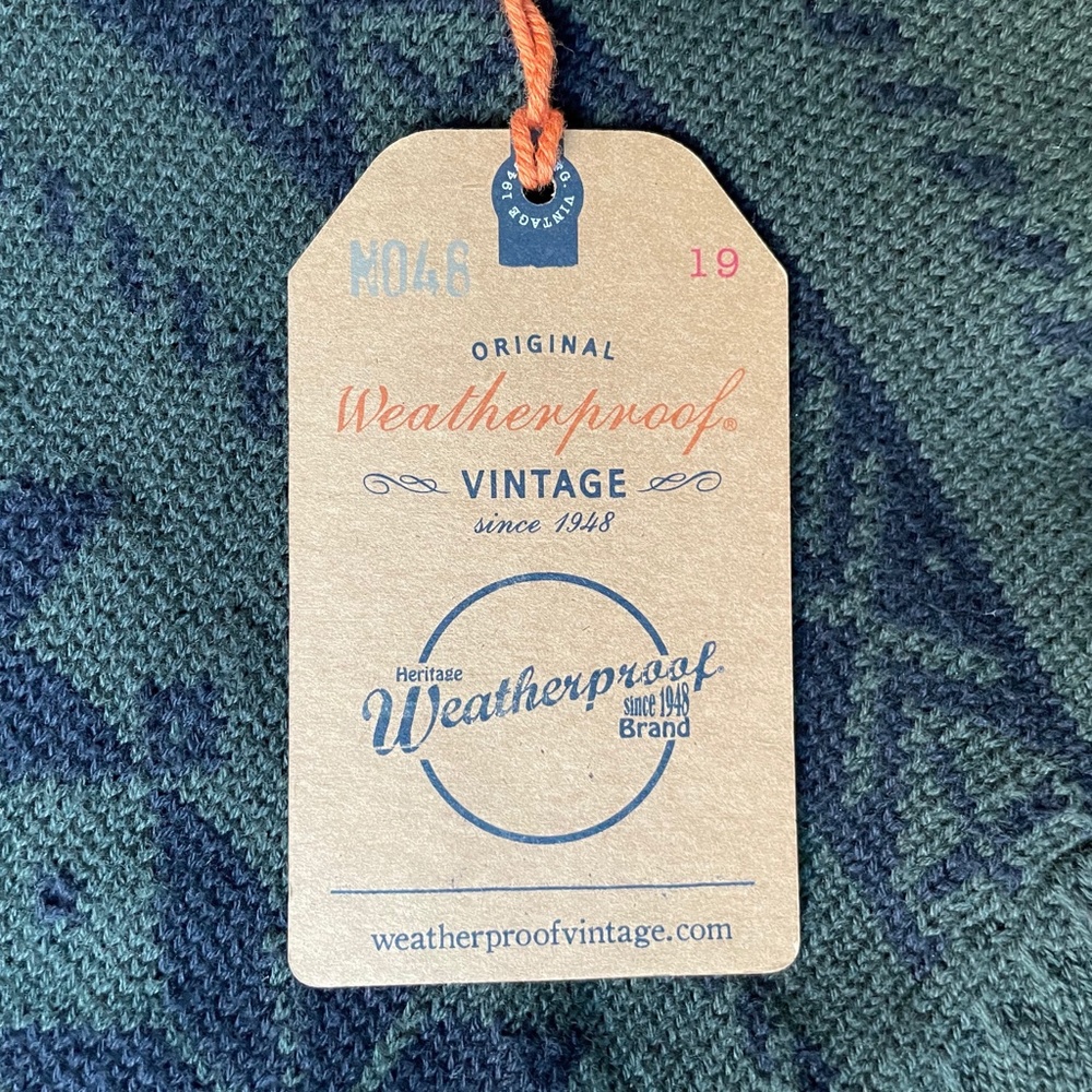 Weatherproof 100% Cotton 'The Holiday Sweater' Dark Green, Navy Blue Small - Picture 8 of 12